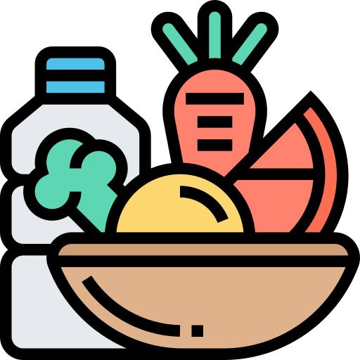 Icon for healthy eating with vegetables