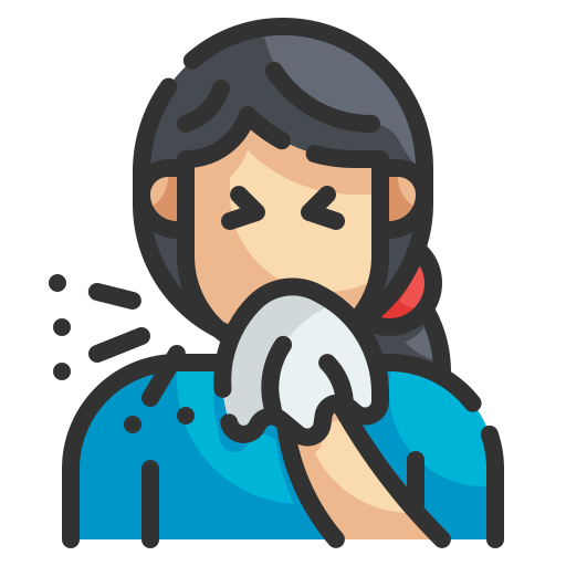 Icon for person coughing