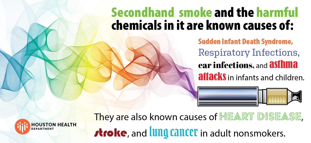 Secondhand smoke and the harmful chemicals in it are know causes of sudden infant death syndrome, respiratory infections, ear infections, and asthma attacks in infants and children. 