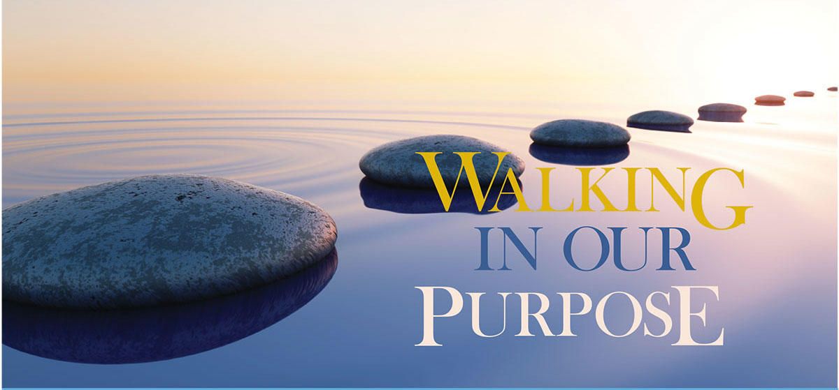 Image: Water with stones. Walking in our purpose.
